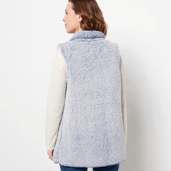 UGG KOOLABURRA Hooded Sherpa Vest Open Front Pockets Cozy Comfy Layering Winter - Picture 2 of 8